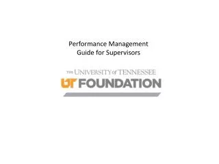 Performance Management Guide for Supervisors
