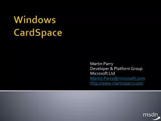 Windows CardSpace