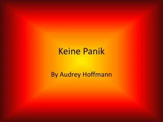 keine panik