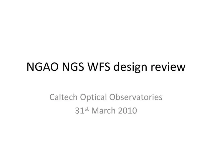 ngao ngs wfs design review