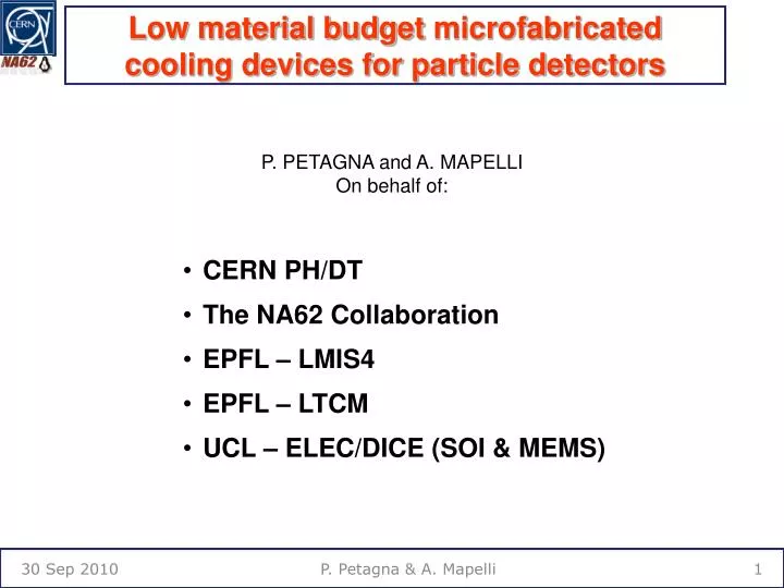 low material budget microfabricated cooling devices for particle detectors