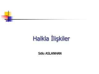 halkla li kiler
