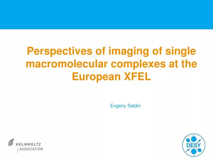 perspectives of imaging of single macromolecular complexes at the european xfel