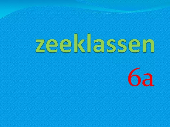 zeeklassen