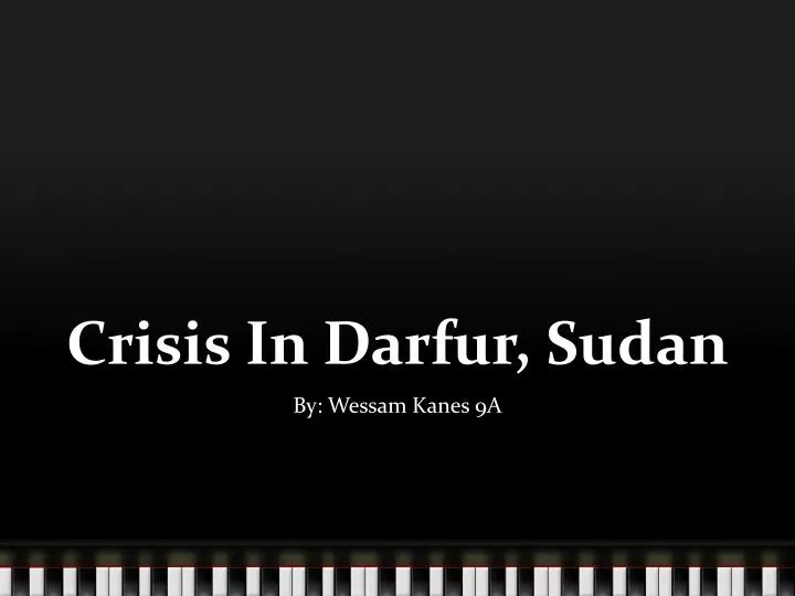 crisis in darfur sudan