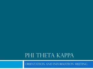 Phi Theta Kappa