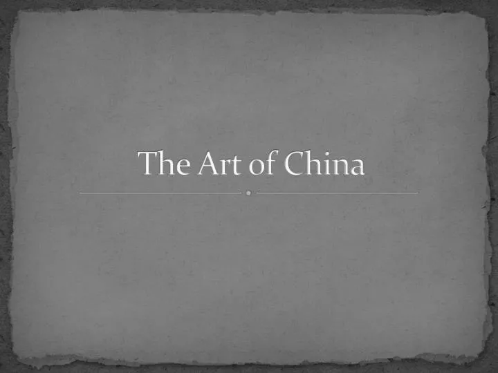 the art of china