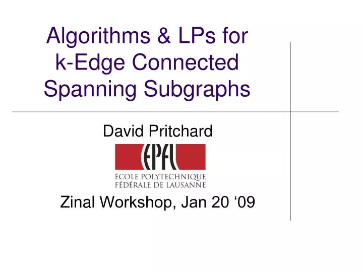 algorithms lps for k edge connected spanning subgraphs