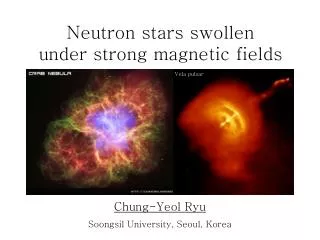 Neutron stars swollen under strong magnetic fields