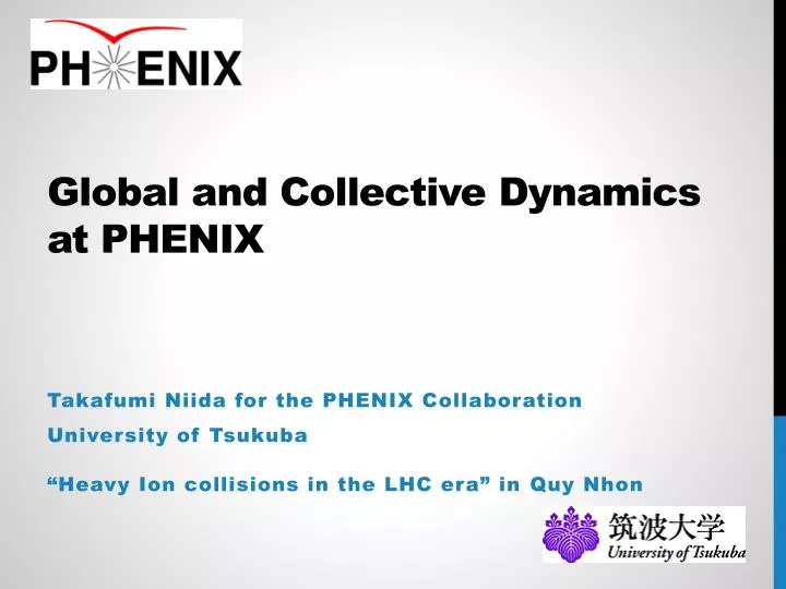 global and collective dynamics at phenix