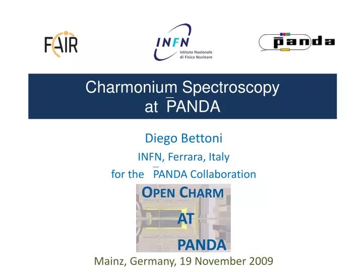charmonium spectroscopy at panda