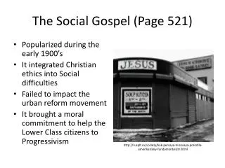 The Social Gospel (Page 521)