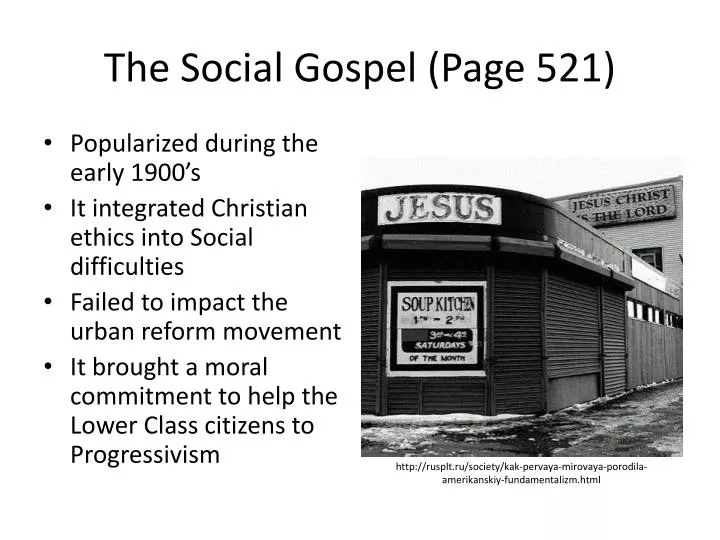 the social gospel page 521