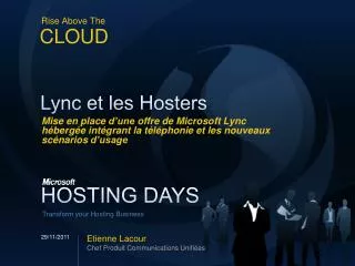 lync et les hosters