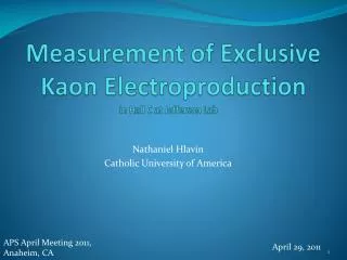 Measurement of Exclusive Kaon Electroproduction
