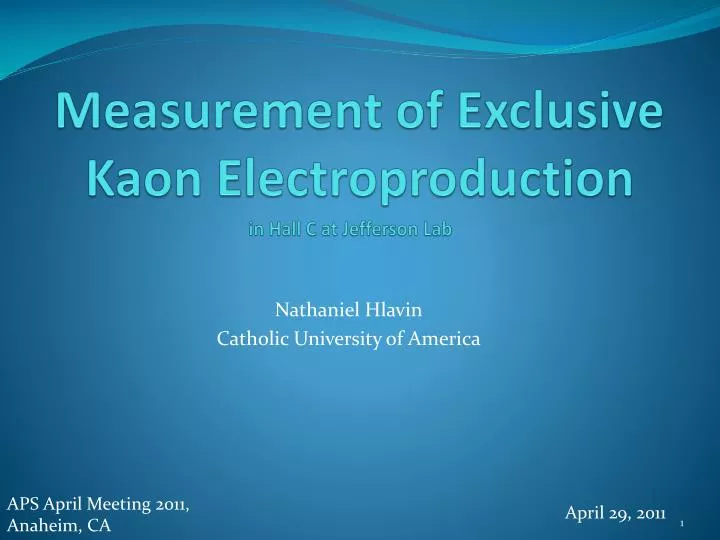 measurement of exclusive kaon electroproduction