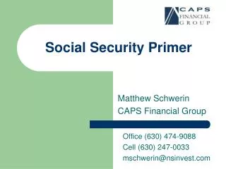 Social Security Primer