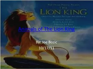 Animals of The Lion King