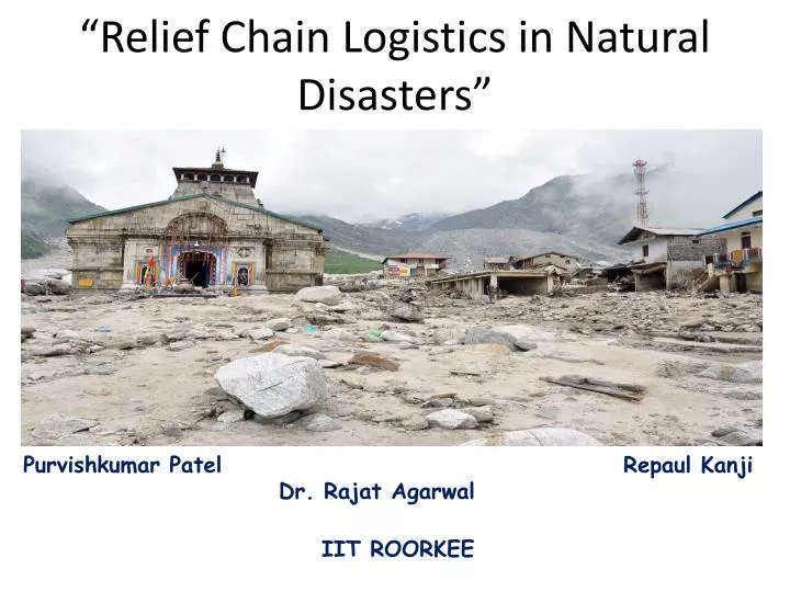 relief chain logistics in natural disasters