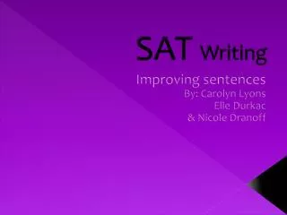 SAT Writing