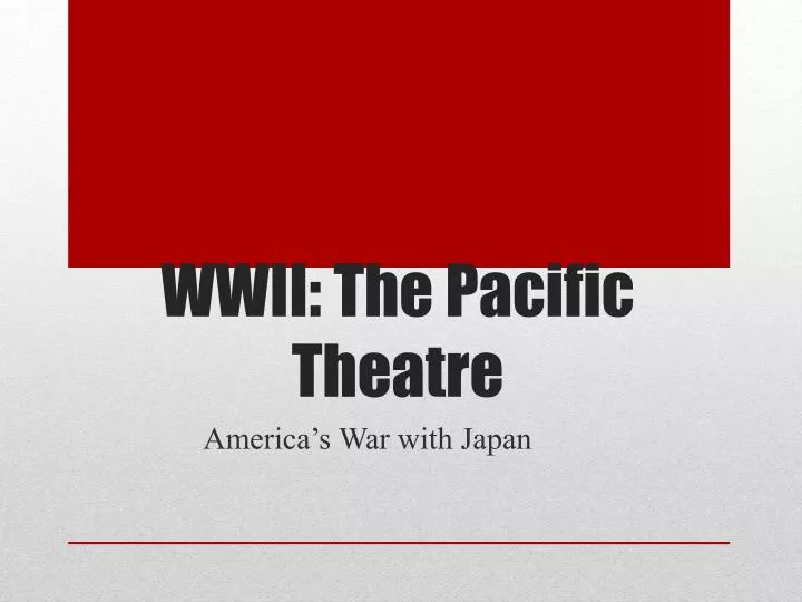 wwii the pacific theatre