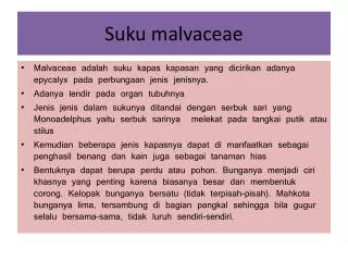suku malvaceae