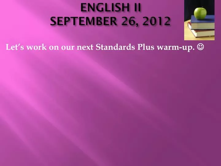 english ii september 26 2012