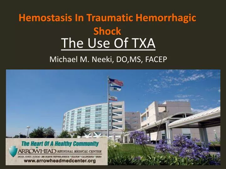 hemostasis in traumatic hemorrhagic shock