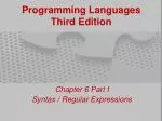 Programming Languages Third Edition - slide 1