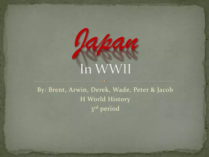 japan in wwii