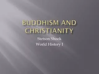 Buddhism and Christianity