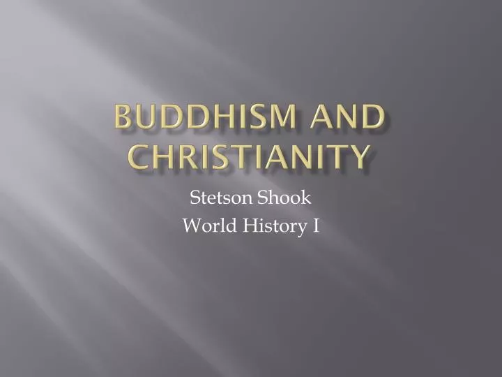 buddhism and christianity