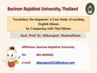 Buriram Rajabhat University, Thailand