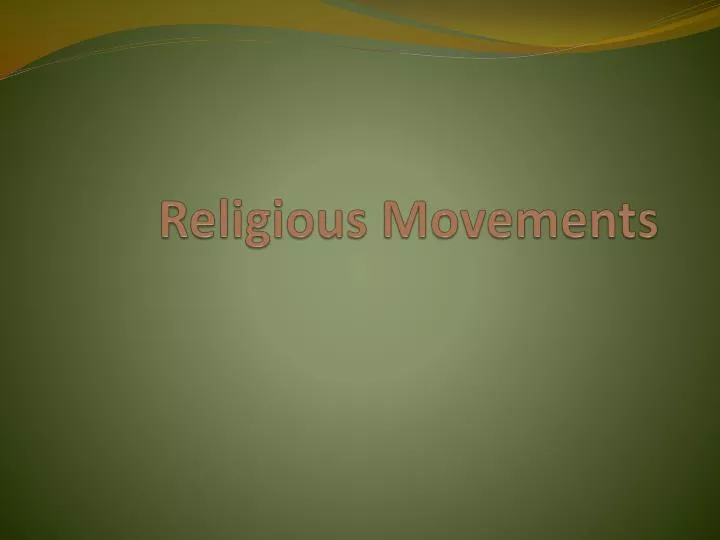 religious movements