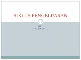 siklus pengeluaran
