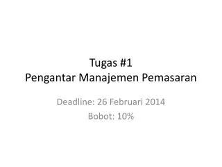 tugas 1 pengantar manajemen pemasaran