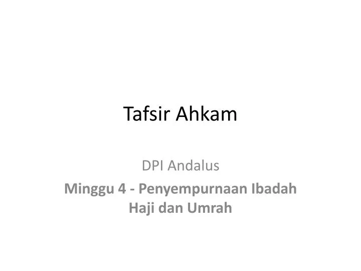 tafsir ahkam