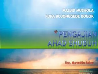 pengajian ahad shubuh