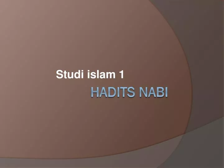 studi islam 1