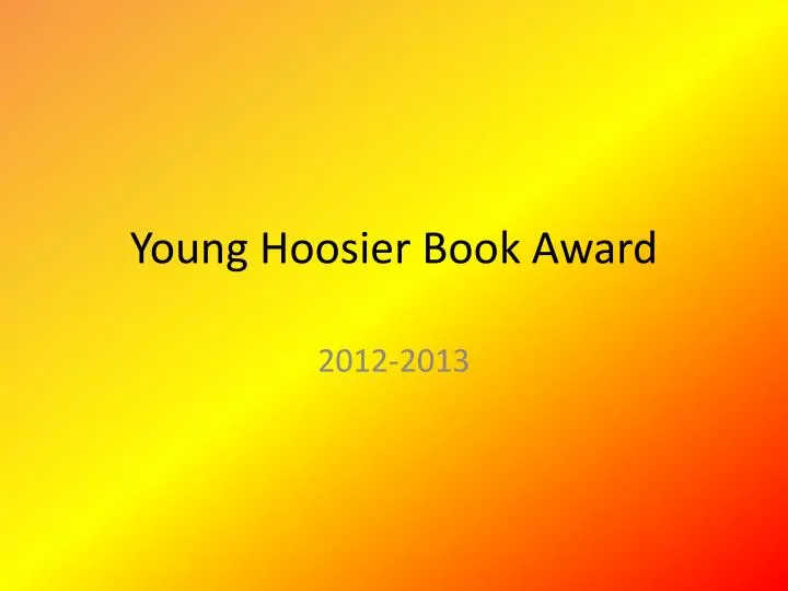 young hoosier book award