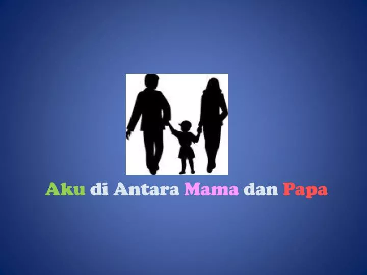 aku di antara mama dan papa