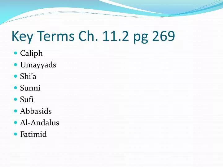 key terms ch 11 2 pg 269