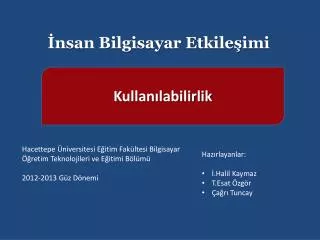 nsan bilgisayar etkile imi