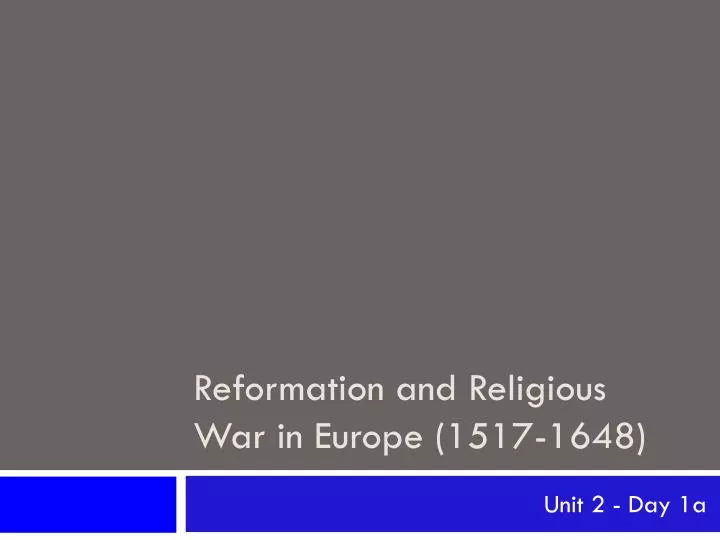reformation and religious war in europe 1517 1648