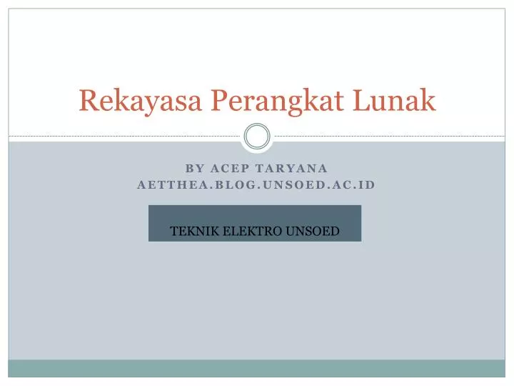 rekayasa perangkat lunak