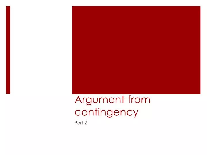 argument from contingency