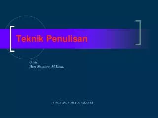 teknik penulisan