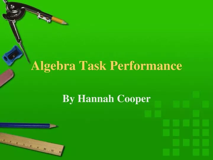 algebra task performance