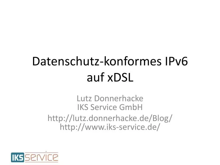 datenschutz konformes ipv6 auf xdsl