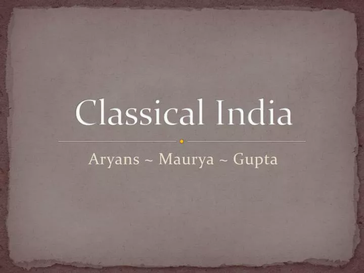 classical india